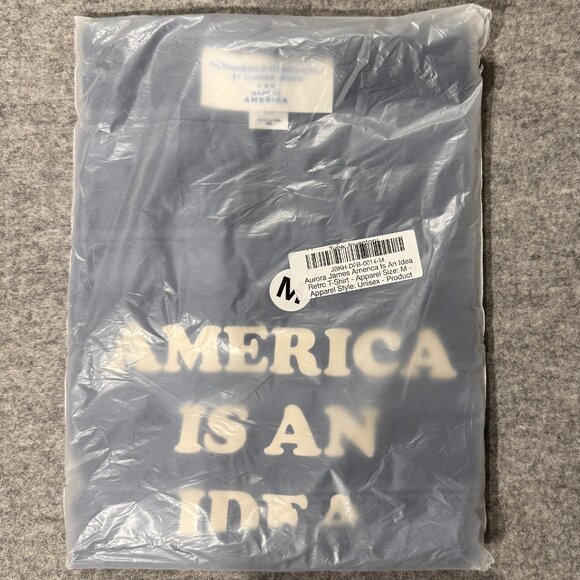Aurora James - "America Is An Idea" - Ringer T-Shirt - Unisex Size M - Picture 2 of 3